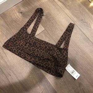 NWT cheetah bathing suit top